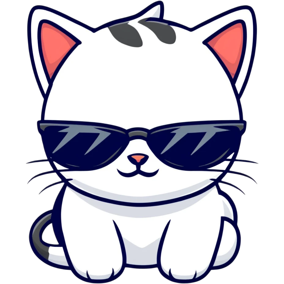Cat with sunglasses emoji