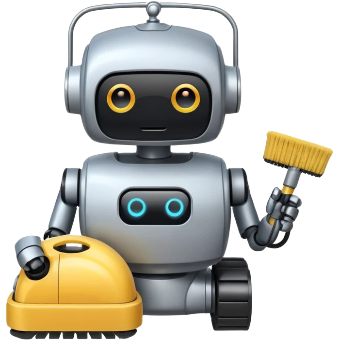 cleaning robot emoji