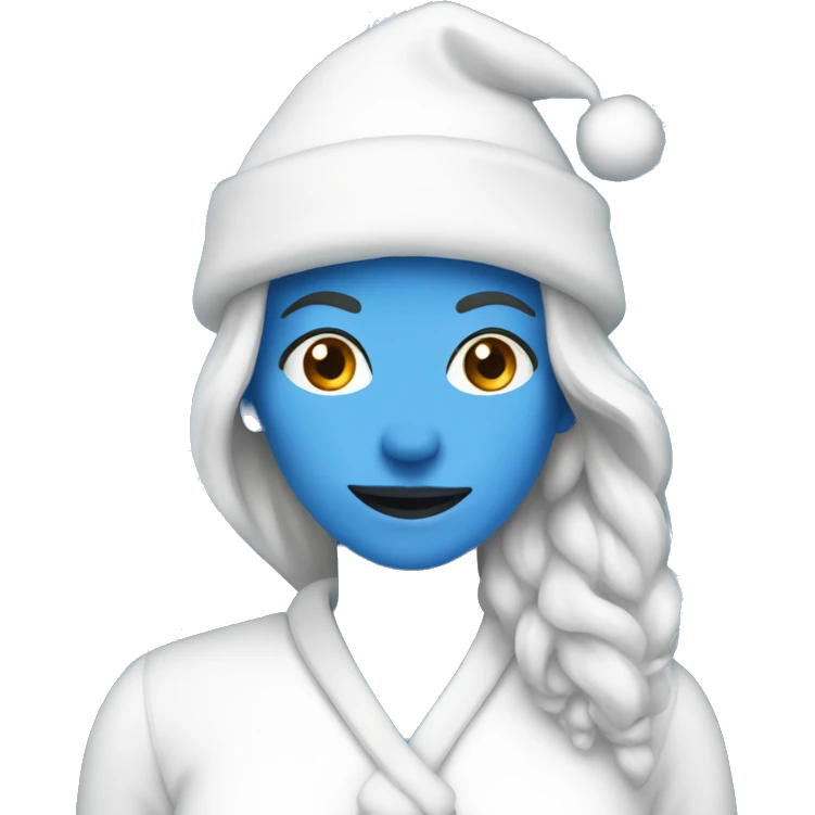blue christmas santa white woman emoji
