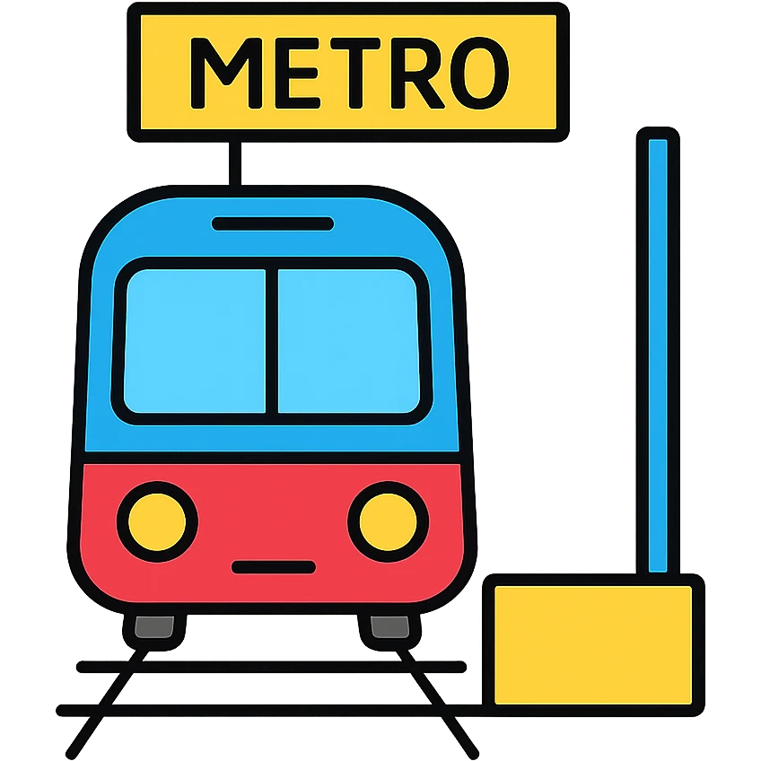 metro at the station emoji