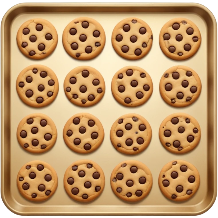 Baking tray with cookies emoji