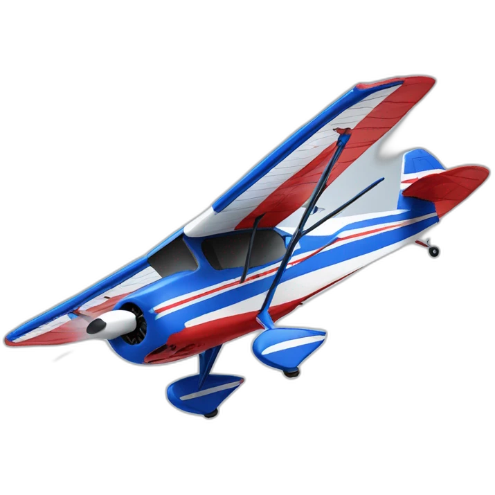airplane super decathlon red, white and blue line emoji