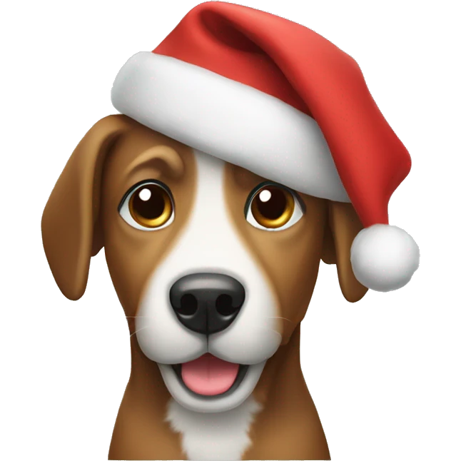 Christmas dog emoji