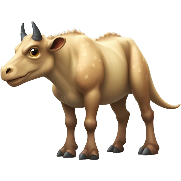 Dinosaur cow mixed breed emoji