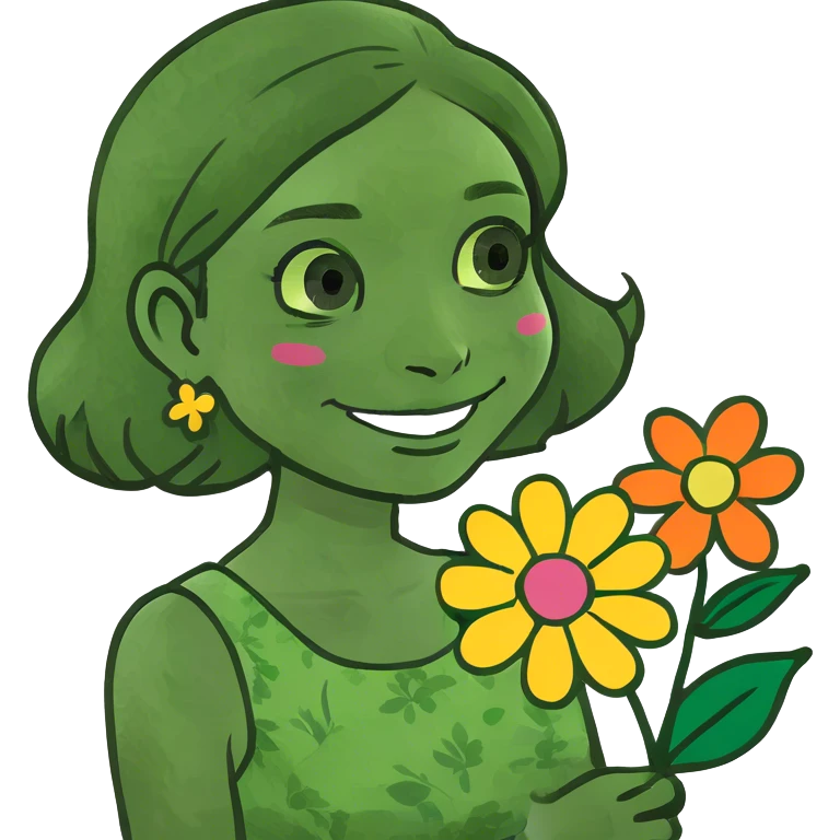 smiling girl looking at viewer emoji