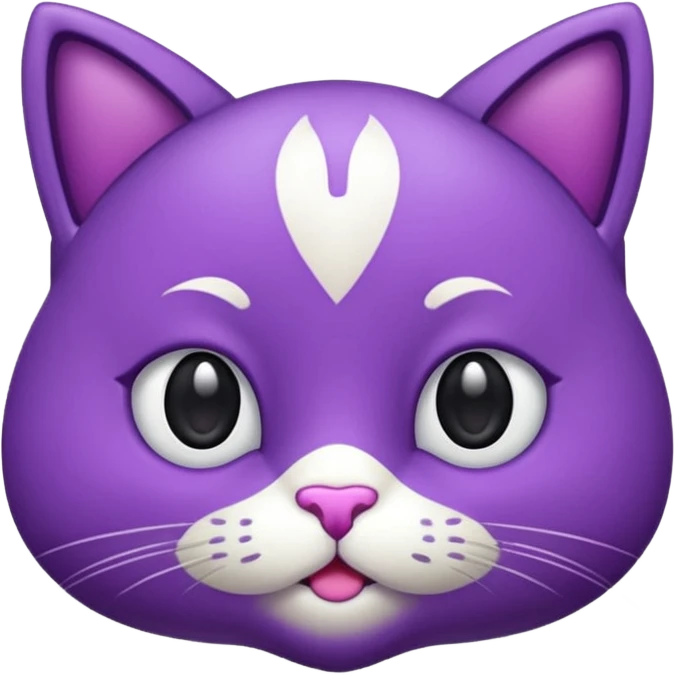 faça um gatinho roxo de emoji para eu copiar emoji