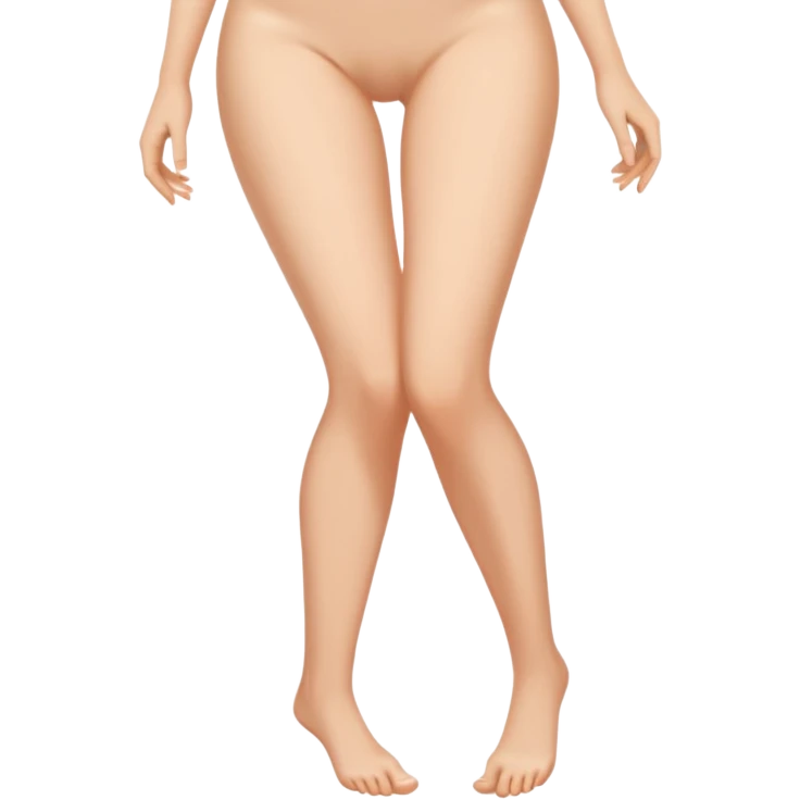 Woman’s legs open naked emoji