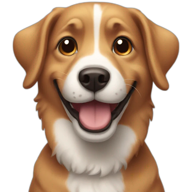 dog super happy emoji