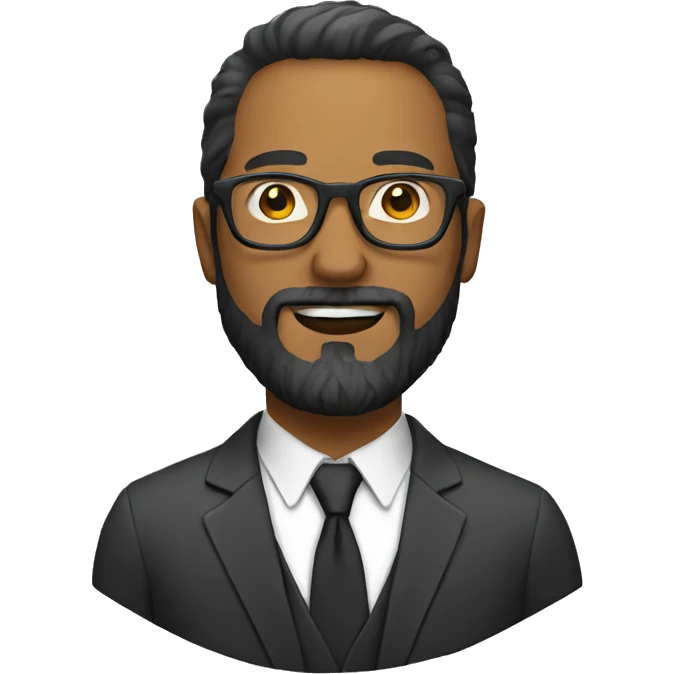 Man with beard in glasses emoji