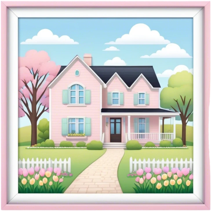 Pastel springtime modern farmhouse emoji