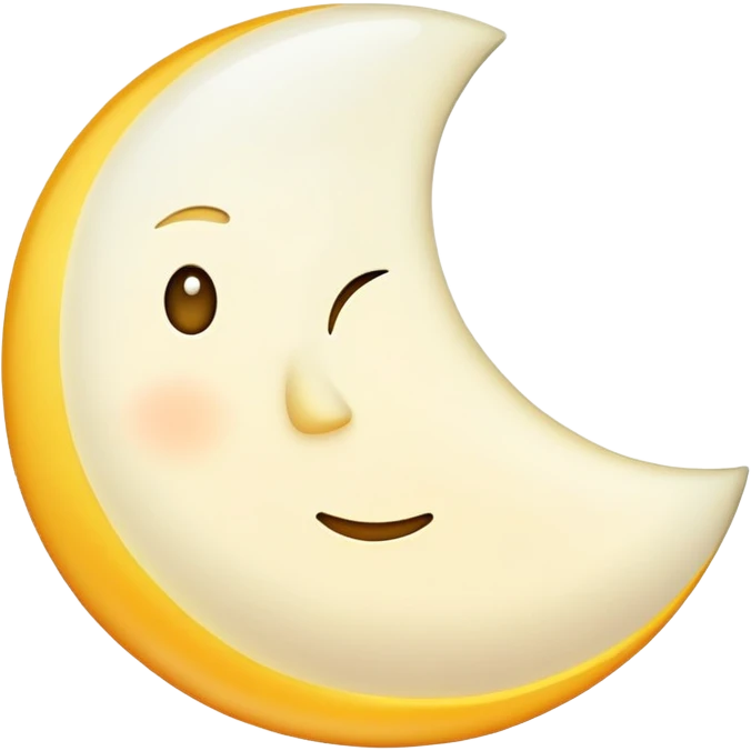 Half moon  emoji