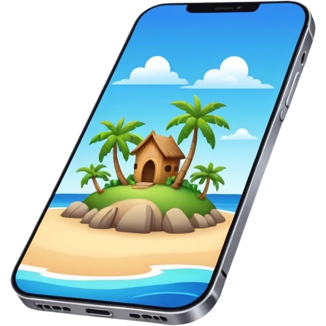 iPhone 14 Pro with Dynamic Island, sleek design emoji