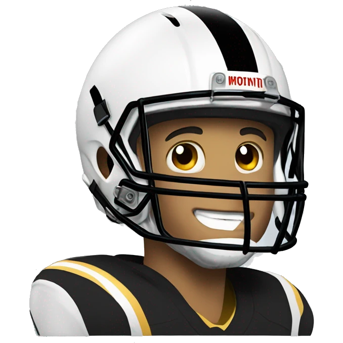 Bo Nix with helmet off emoji