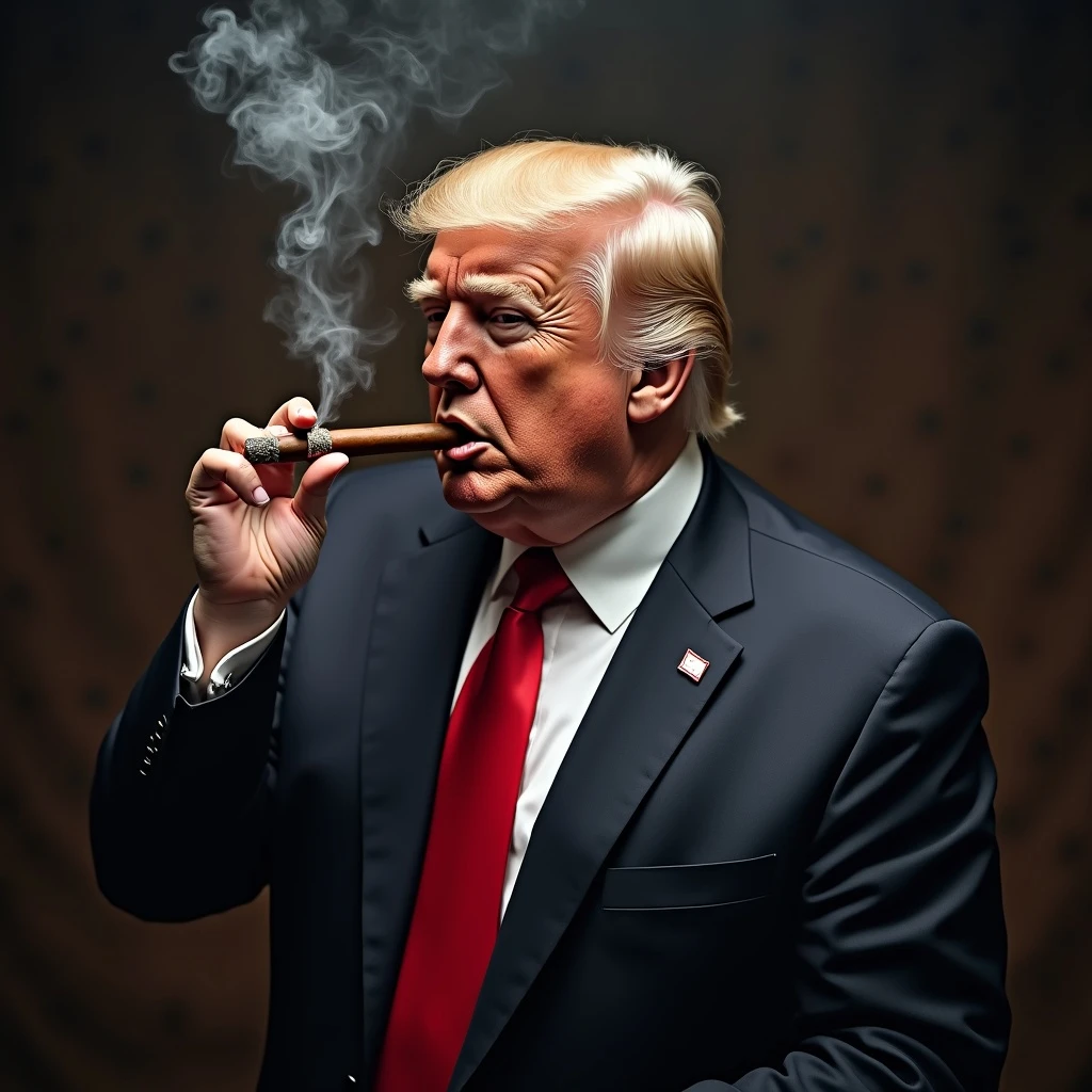 donald trump smoking cigar emoji