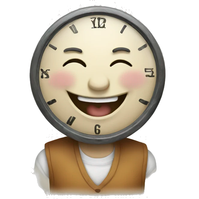 The laughing clock emoji