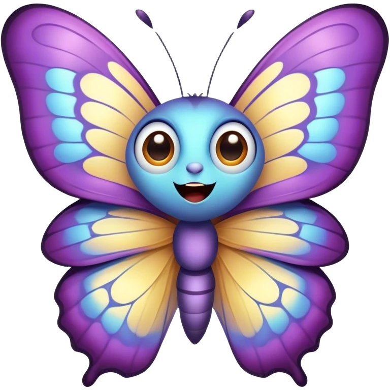 Cinematic Cheeky Butterfly Portrait Emoji, Head tilted dramatically with an exaggeratedly surprised expression, featuring a petite, vibrant body with wide, comically expressive eyes full of playful mischief and animated, fluttering wings, Simplified yet hilariously expressive features, highly detailed, glowing with a slightly sassy pastel glow, high shine, dramatic yet playful, stylized with an air of cheeky garden mischief, soft glowing outline, capturing the essence of a meme-worthy butterfly that looks ready to flutter its way into viral fame! emoji