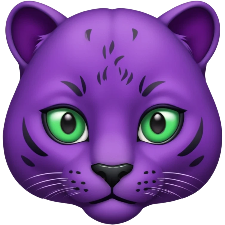 Purple Panther face turned to the slight right emoji