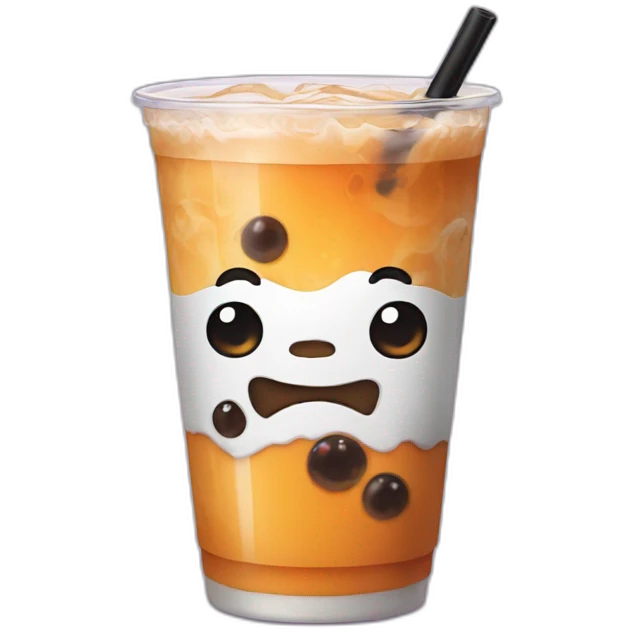 Halloween bubbletea emoji