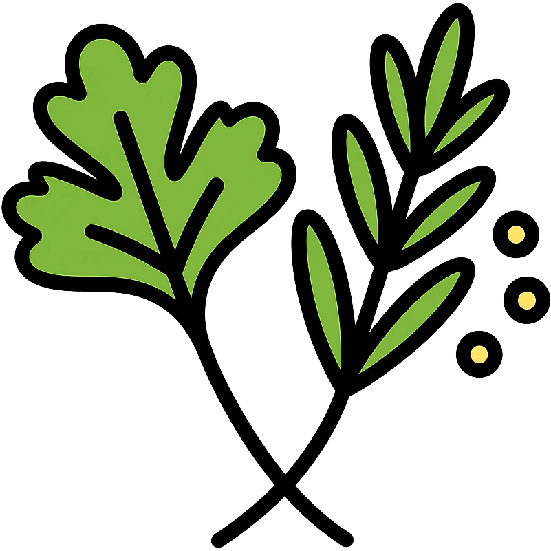 herbs, flat modern icon style emoji