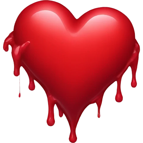 bleeding red heart emoji