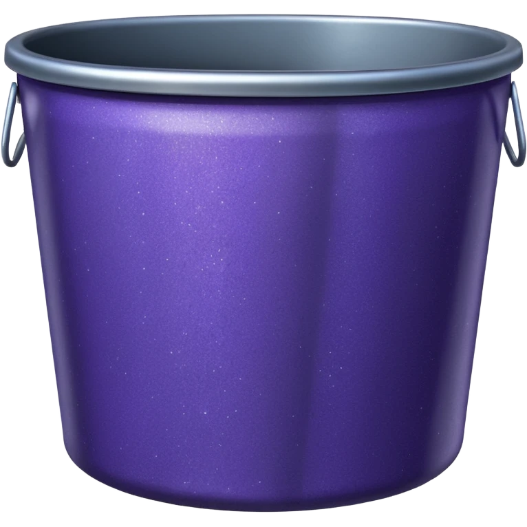 Glitter Purple and Cian  metal rubbish bin emoji