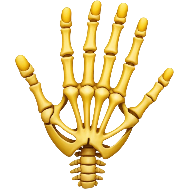 Yellow Emoji Skeleton hand emoji