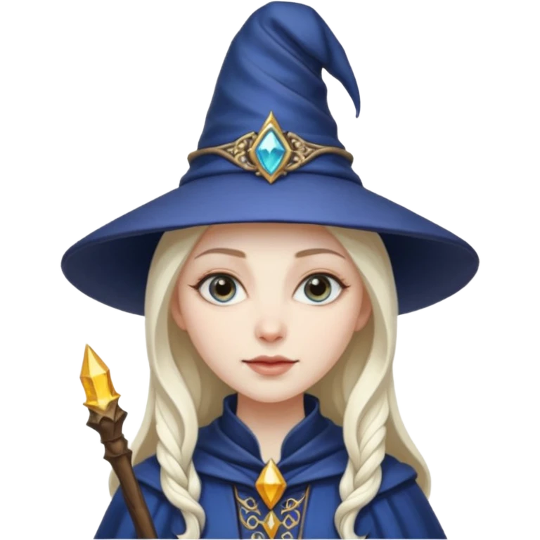 female wizard with hat emoji
