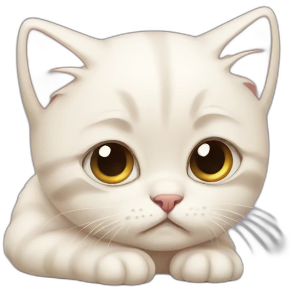 Sad kitten emoji