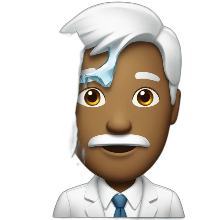 Iced business man emoji