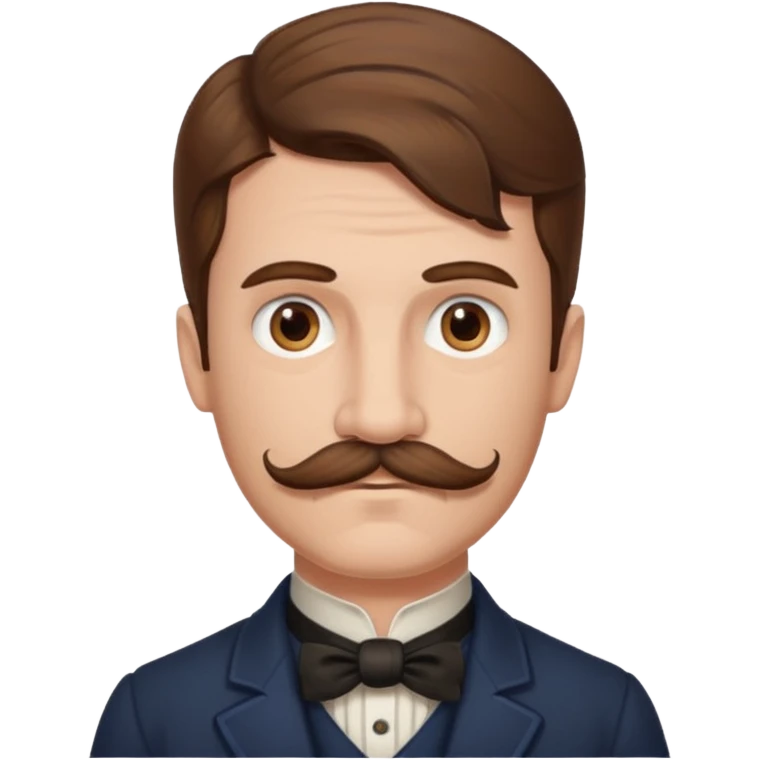 Man victorian style head emoji
