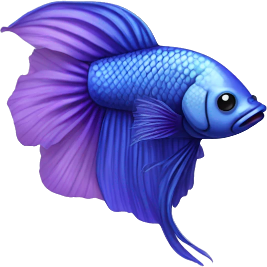 Blue and purple Betta fish emoji