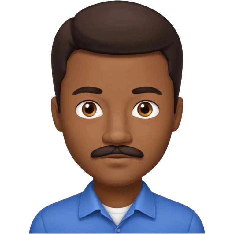 Ricky Bell with dark brown hair and thin mustache emoji