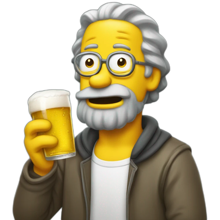 Omer simpson qui boi une bières emoji