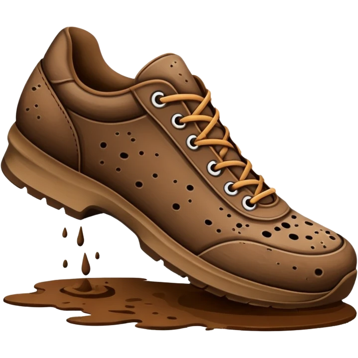 shoe stamping mud emoji