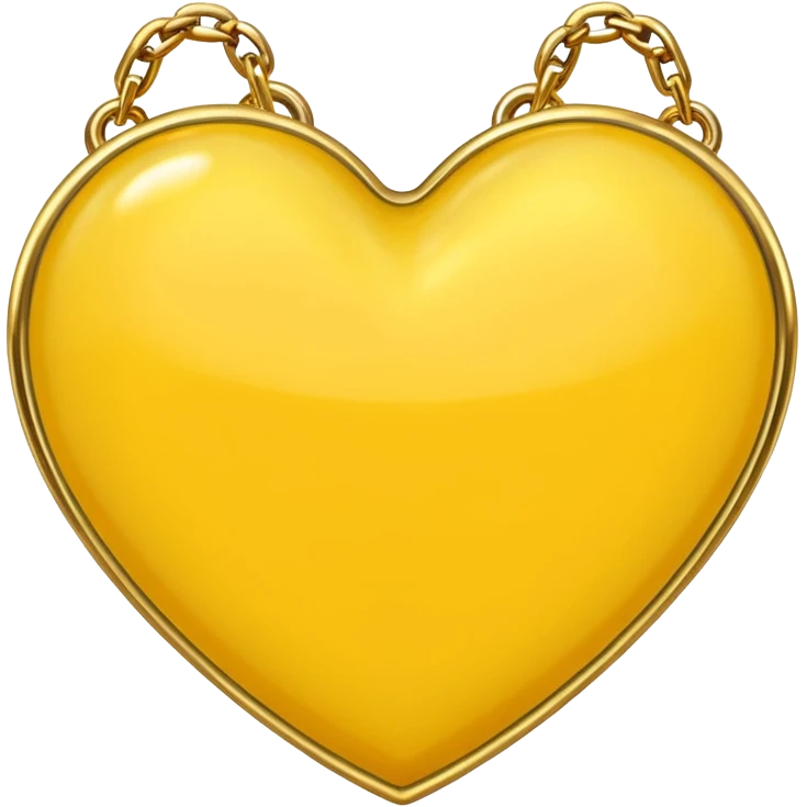yellow heart with a golden chain border emoji