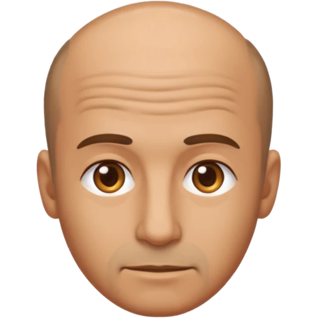a man with visible hair loss, simple emoji style emoji