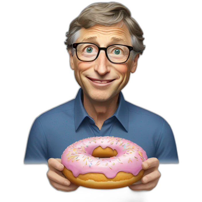 bill gates eating a donut emoji