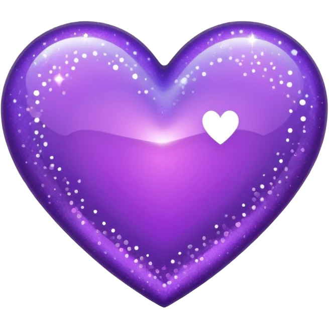 A Purple Heart with glitter  emoji