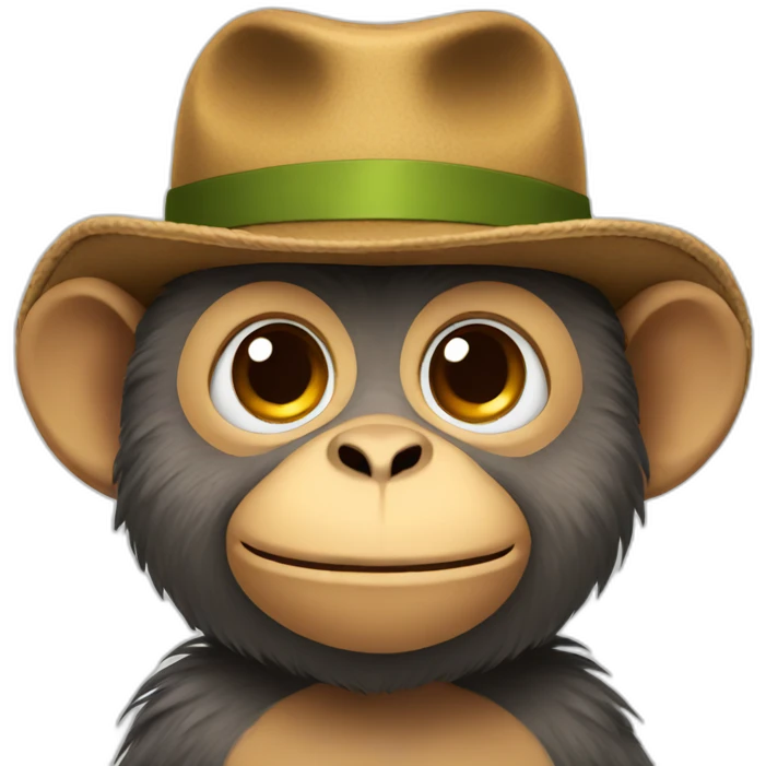 monkey with a hat emoji
