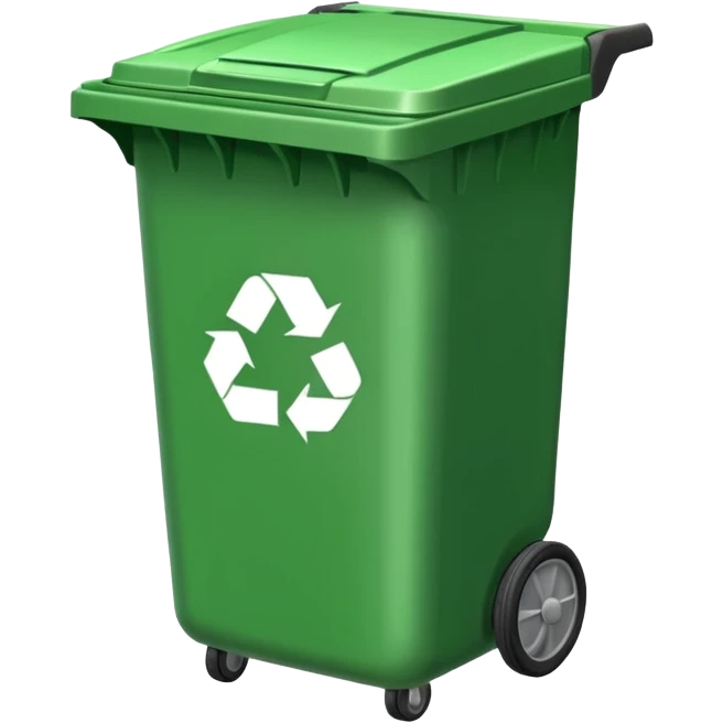 Green wheely bin emoji