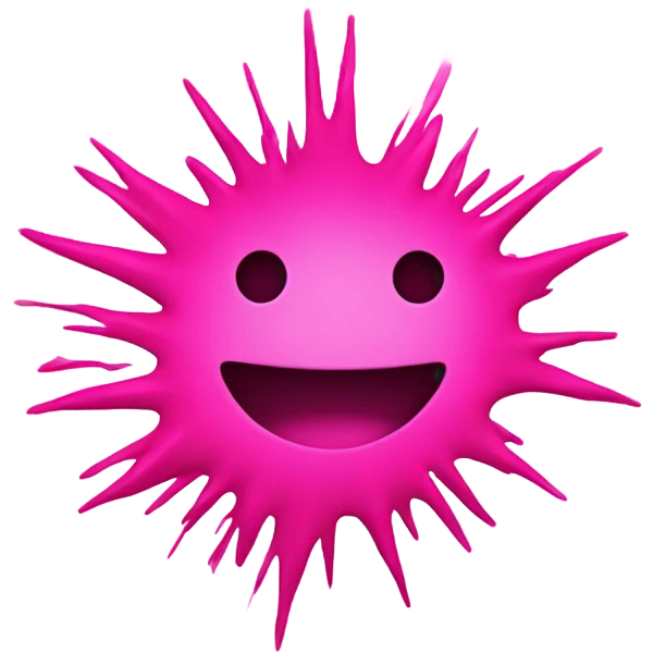 Hot pink boom emoji