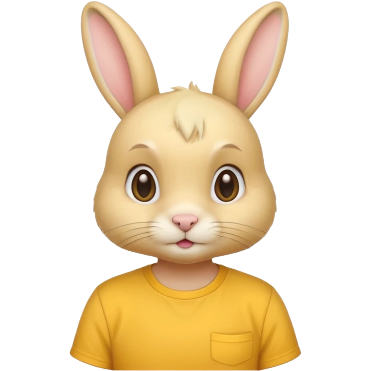 blonde rabbit with yellow shirt emoji