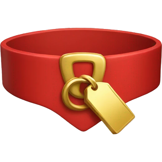 Red collar and golden tag emoji