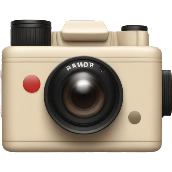 beige Palaroid camera with a photo card sticking out of it emoji