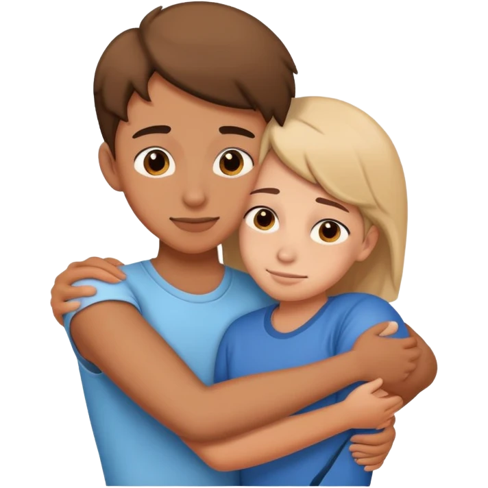 À 16 year old kid hugging his mom emoji