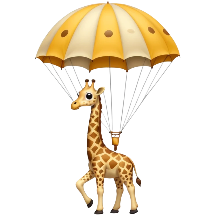 giraffe with a parachute emoji