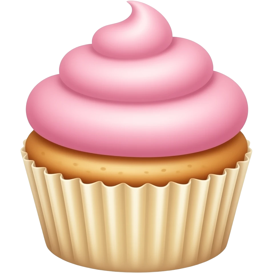 Cupcake with pink icing emoji