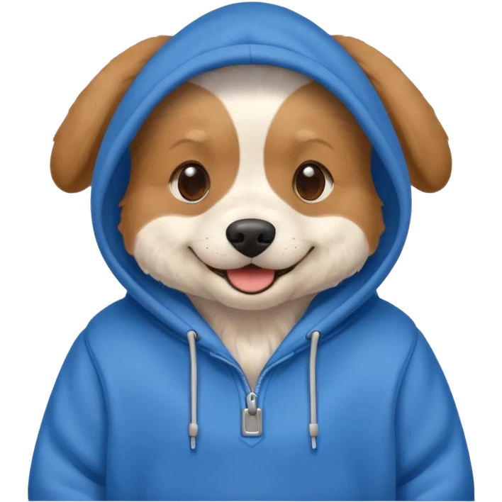 dog wearing a hoodie emoji