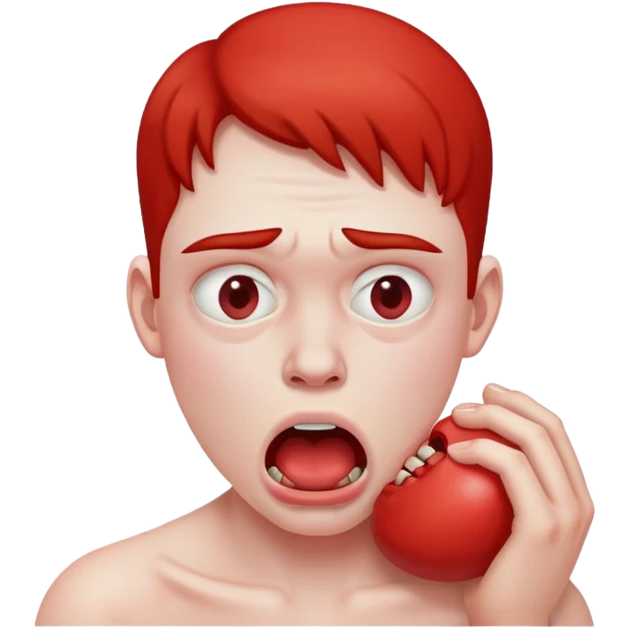 Person chocking themselves  emoji