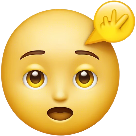 Pointing at head yellow emoji emoji